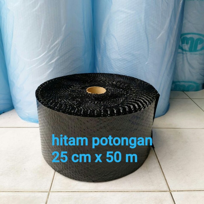 

Ginger- Bubble Wrap/plastik gelembung ukr 25cm x 50m Merk muliapack hitam - Putih