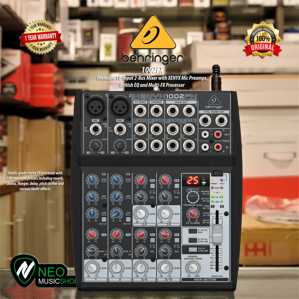 Jual Behringer 1002FX 10Input 2Bus Mixer with EQ and MultiFX