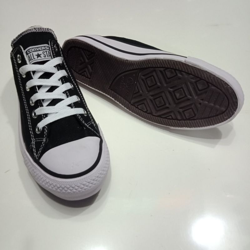 ALL STAR CONVERSE Hitam Putih Sepatu Sekolah Sepatu Kets