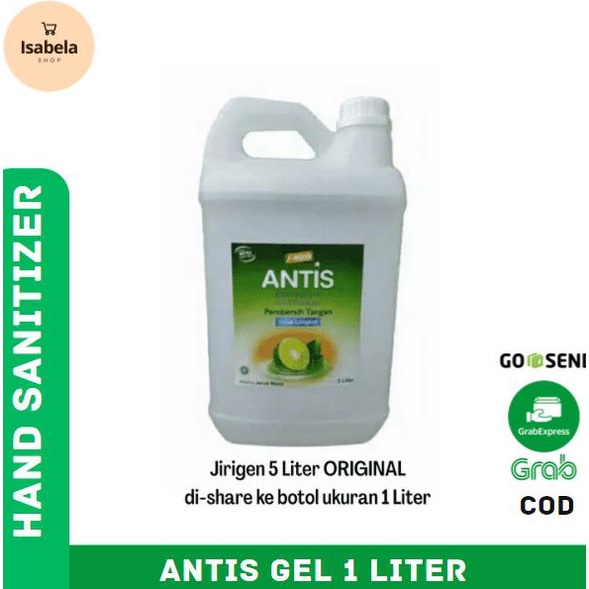 ANTIS HAND SANITIZER GEL UKURAN 1 LITER (VARIAN GEL)