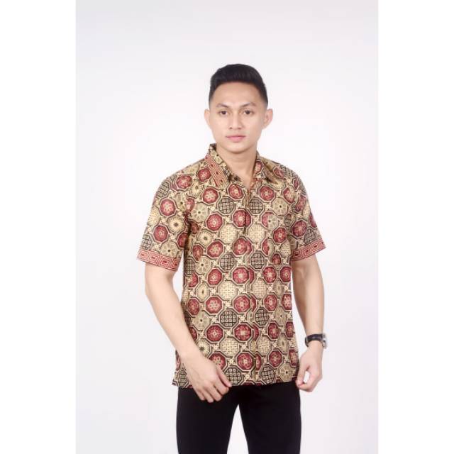 Kemeja batik NEW sogan merah