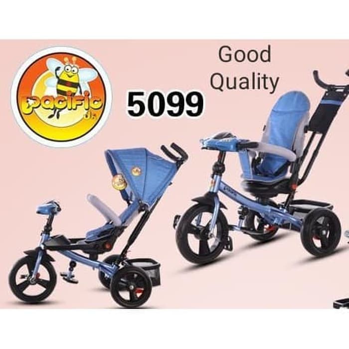Sepeda Anak Tricycle Pacific LMX-809C Baby Stroller-BLUE