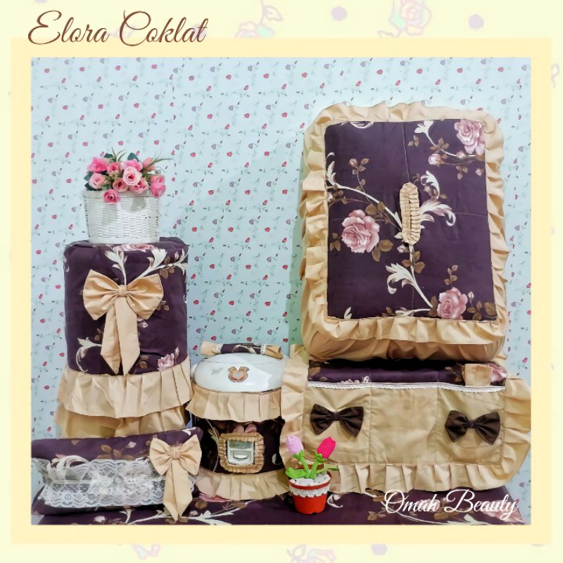 PREORDER Home Kitchen Set Dapur Shabby Shabbychic Bunga Vintage Minimalis / Kitchenset Rose Mawar El