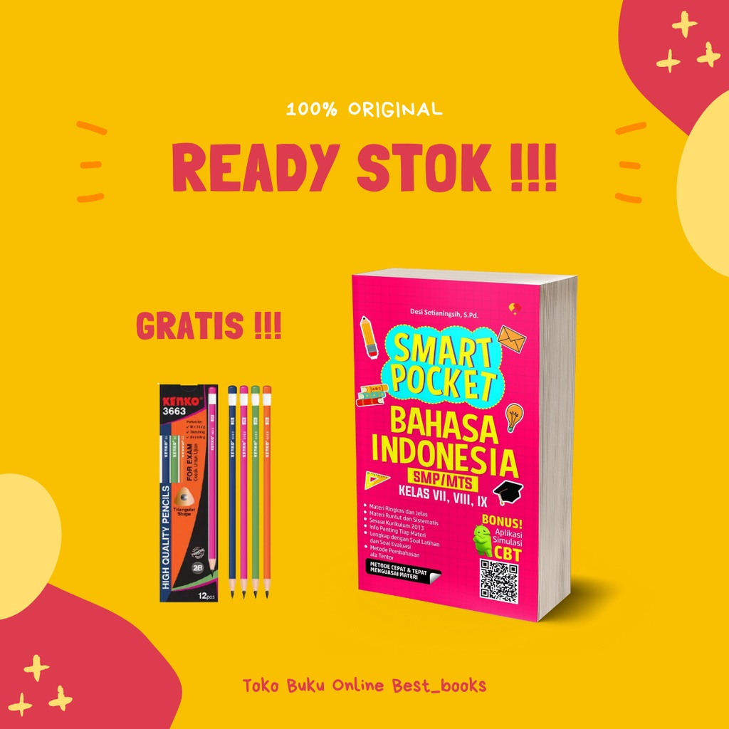 BUKU POCKET RUMUS SMP - SMART POCKET MATEMATIKA IPA BAHASA INGGRIS BAHASA INDONESIA SMP/MTS-SMART B INDO SMP