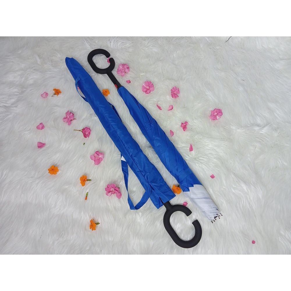 Payung Terbalik Kazbrella SKY Luar PUTIH 2nd Gen BEST QUALITY - M-805
