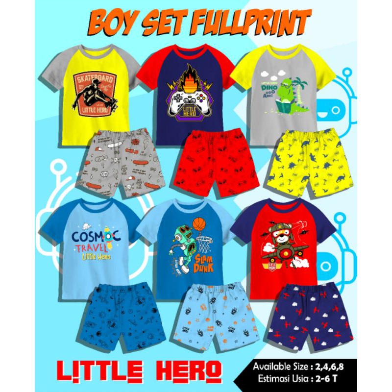 SETELAN ANAK LITTLE HERO - BOY