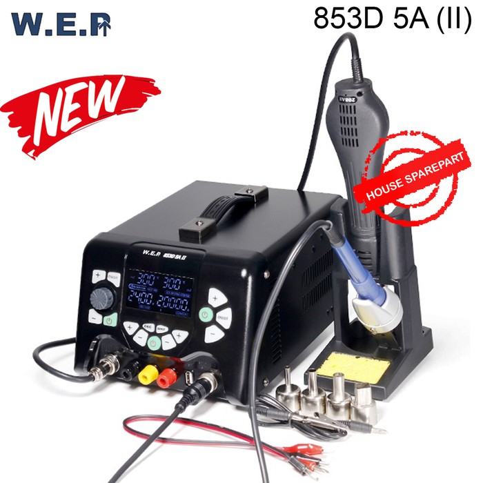 WEP 853D 5A Generasi II Blower Uap + Soldering +Power Supply Hp 5A 30V