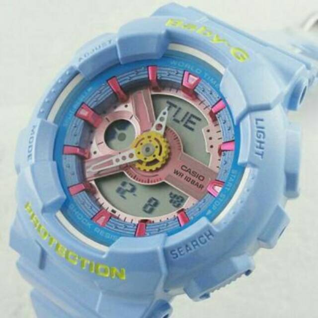 Jam Tangan Sport Wanita Casio Baby-G Original BM Baby Blue