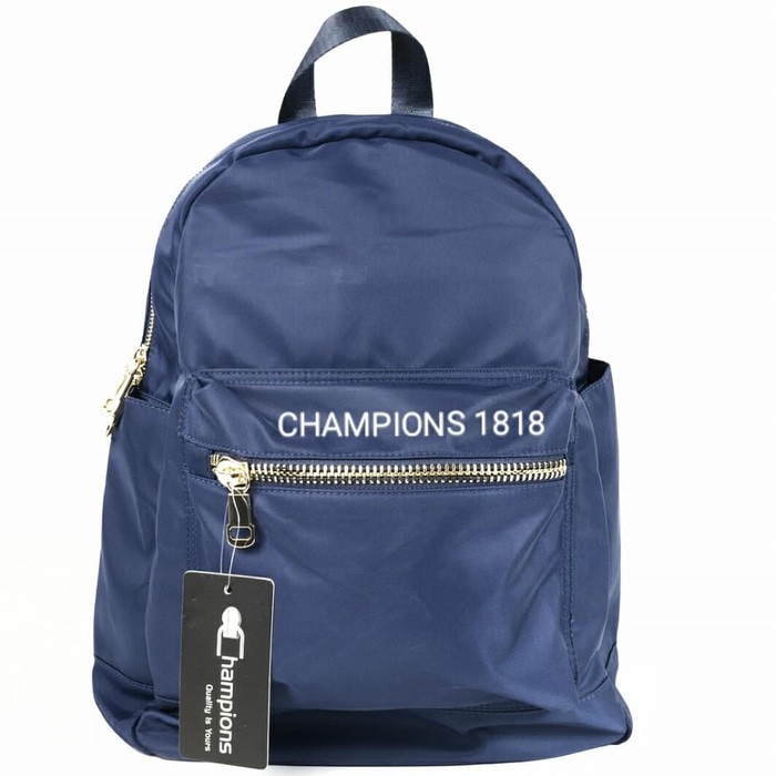 Tas Ransel Import Besar Champions 1818 Tas Punggung Wanita Backpack - Navy