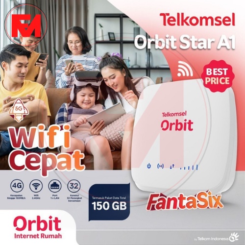 Telkomsel Orbit Star A1 Modem Router Modem Wifi 4G Free Perdana Orbit | FANCY_MAKASSAR