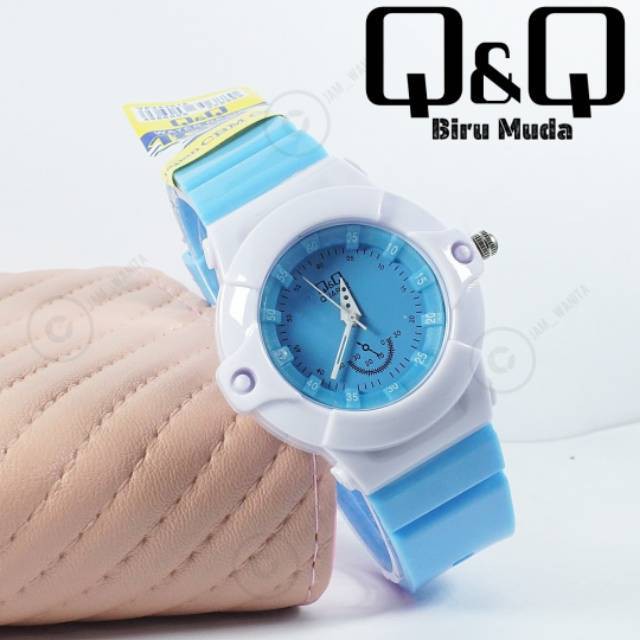 Cod ( Bayar Tujuan ) New Model Jam Tangan Q&amp;Q Wanita Analog Case White / Ready 8 Warna