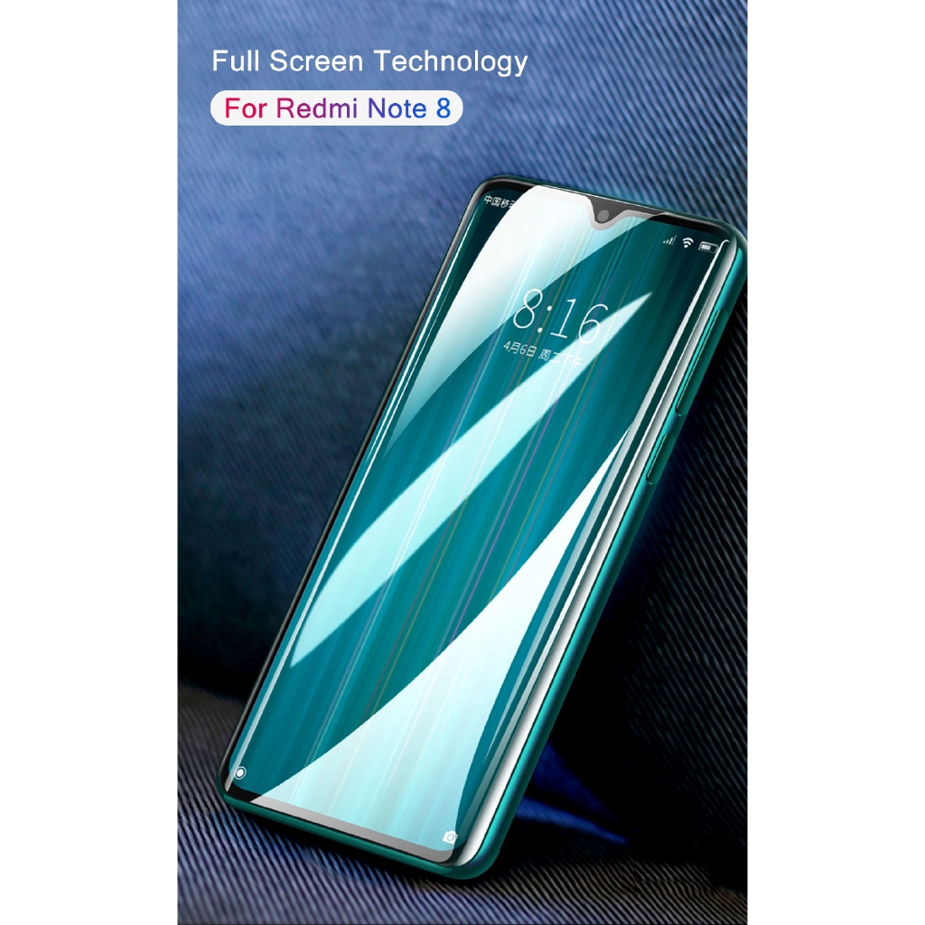 Film Pelindung Layar Tempered Glass 9D Full Cover untuk Redmi Note 8 Pro