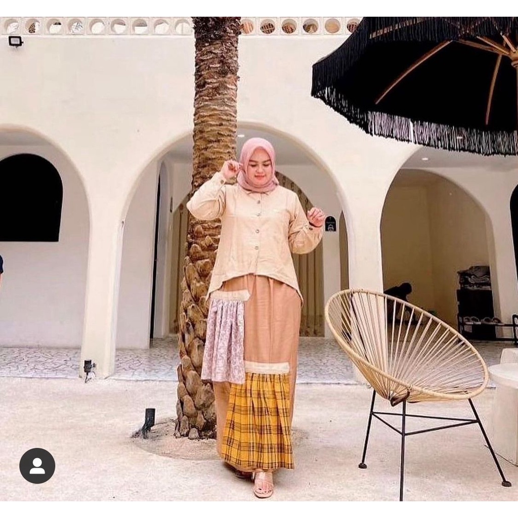 READY STOCK “One set rok ” By @esemelboutique / oneset muslimah/ oneset esemel terbaru 2022