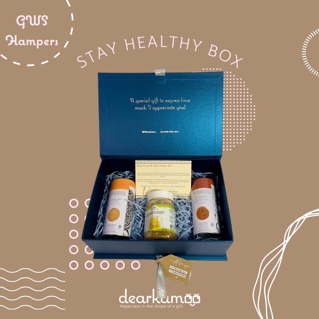 

Stay Healthy Hampers / Get Well Soon Hamper / Cepat Sembuh / Makanan ringan / Madu / Clover Honey / Cookies