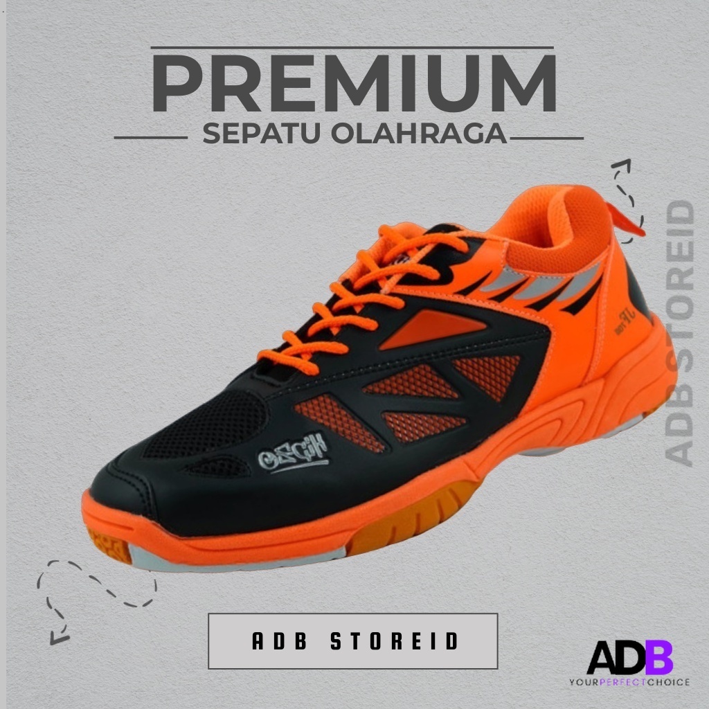 Sepatu Badminton Pria Hipzo M 048 Sepatu Olahraga Lari Senam Yoga Sneakers Original