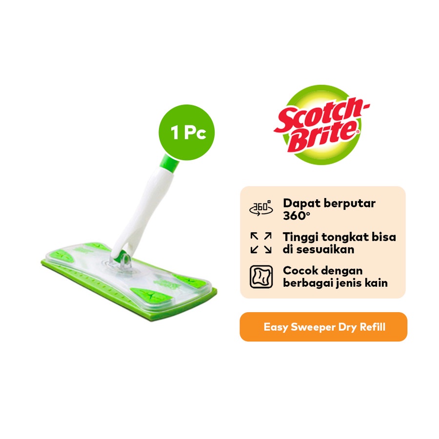 Ktmstore Scotch-Brite 3M Easy Sweeper Alat Lap Pel Sapu Serbaguna Bersih