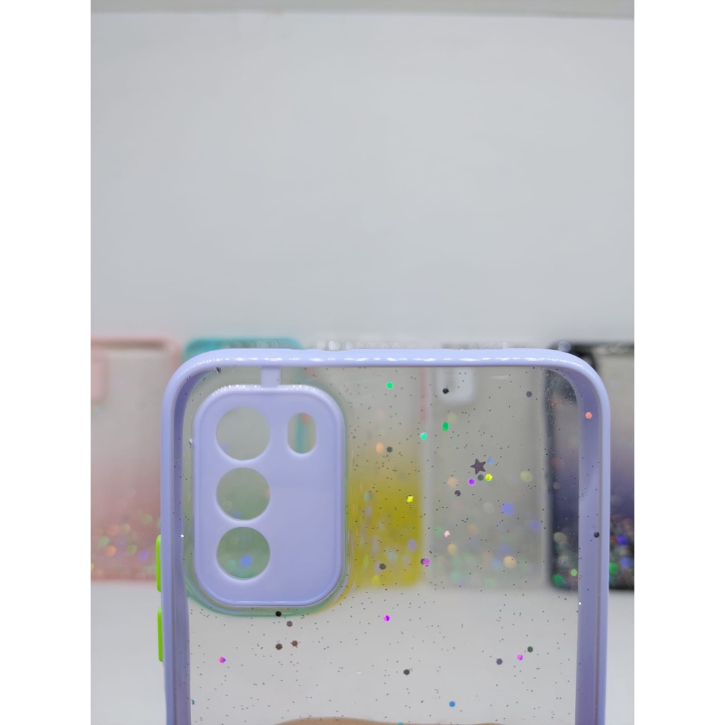 Bumper Glitter Bling Hard Case Xiaomi Poco M3 X3 X3 Pro Pelindung Kamera