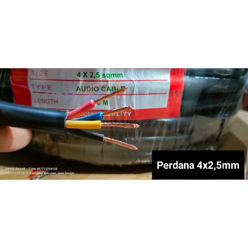 PERDANA 4x2,5mm 25m kabel speaker kabel speker perdana 4x2,5mm 25m