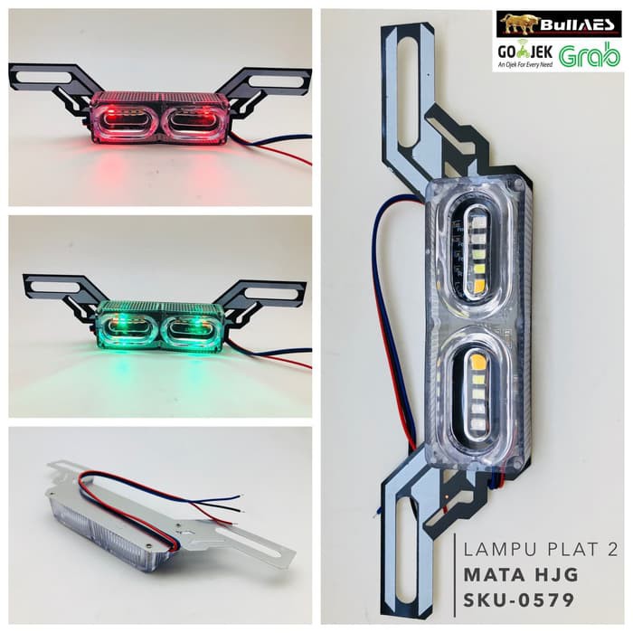 ORIGINAL LAMPU LED BRECKET PLAT NOMOR 2 MATA MOTOR  I Lampu led stop variasi