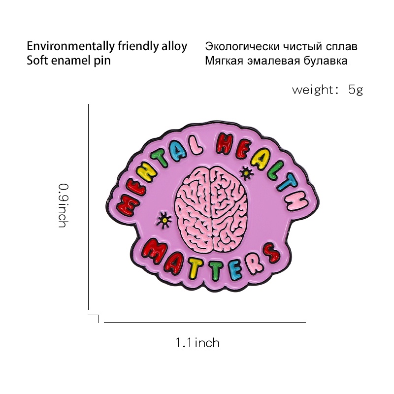 Bros Pin Enamel Bentuk Otak Untuk Aksesoris Pakaian