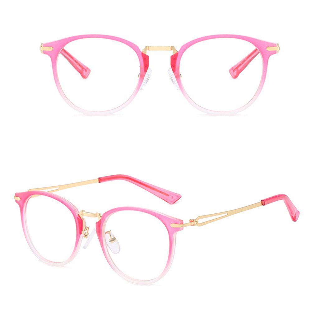 Lily Kacamata Frame Bulat Fashion Replaceable Lens Glasses Anti Radiasi Hias