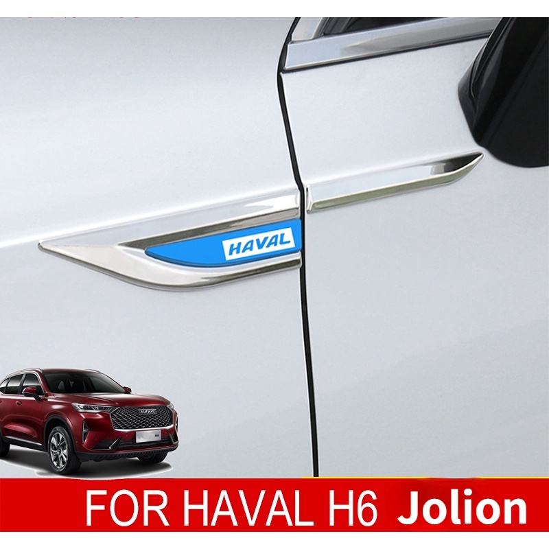 1 Set Stiker Emblem Haval H6 Jolion 2021 Bahan Stainless Steel Untuk Fender Pintu Mobil