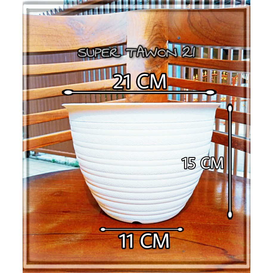 Pot Super Tawon 21 Putih Garden Of Love Pot Tawon Putih Pot Tawon Pirus 18 20 24 25 - Pot Tawon 21 Cm Tebal