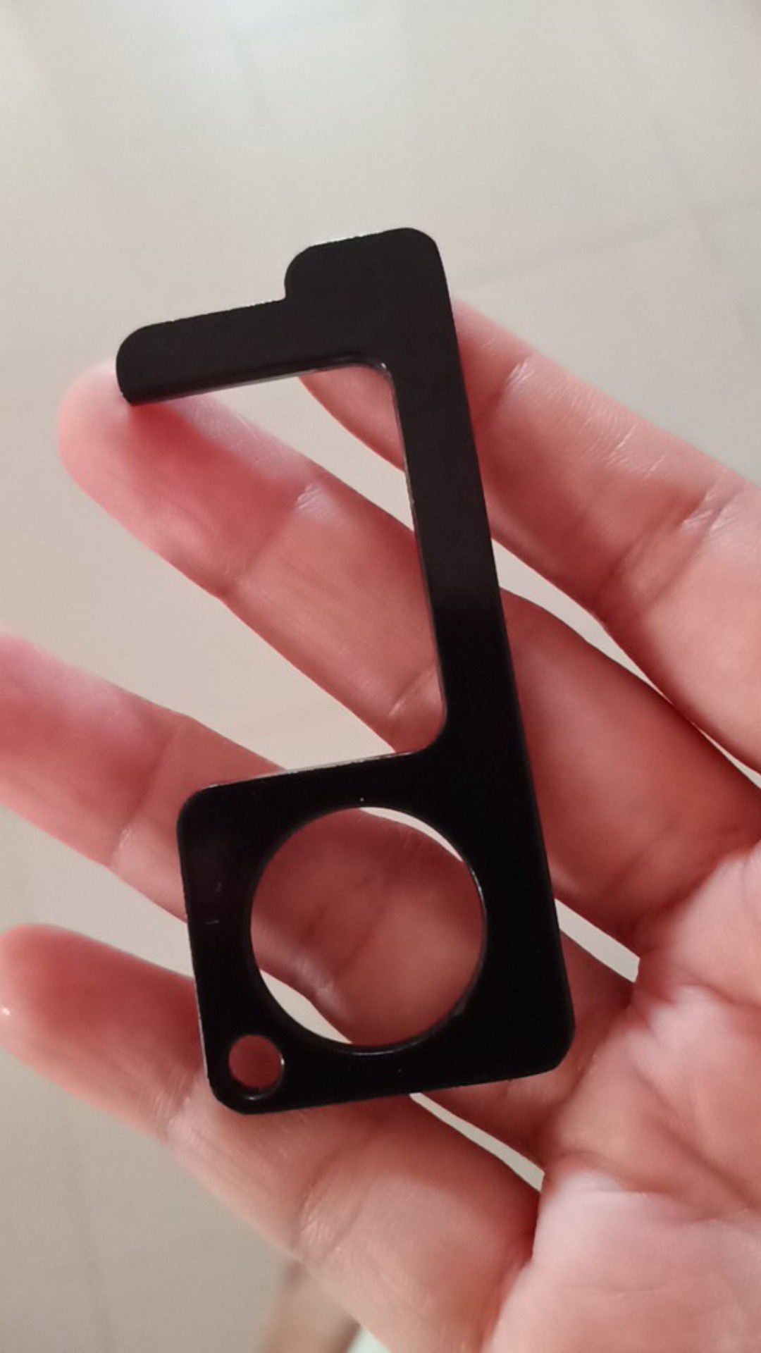 Corona Finger Bahan Metal Model Kotak Alat Pembuka Pintu Anti Corona  Non Kontak Zero Touch Tool