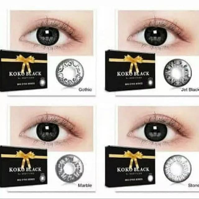 Softlens warna KOKO BLACK bulanan