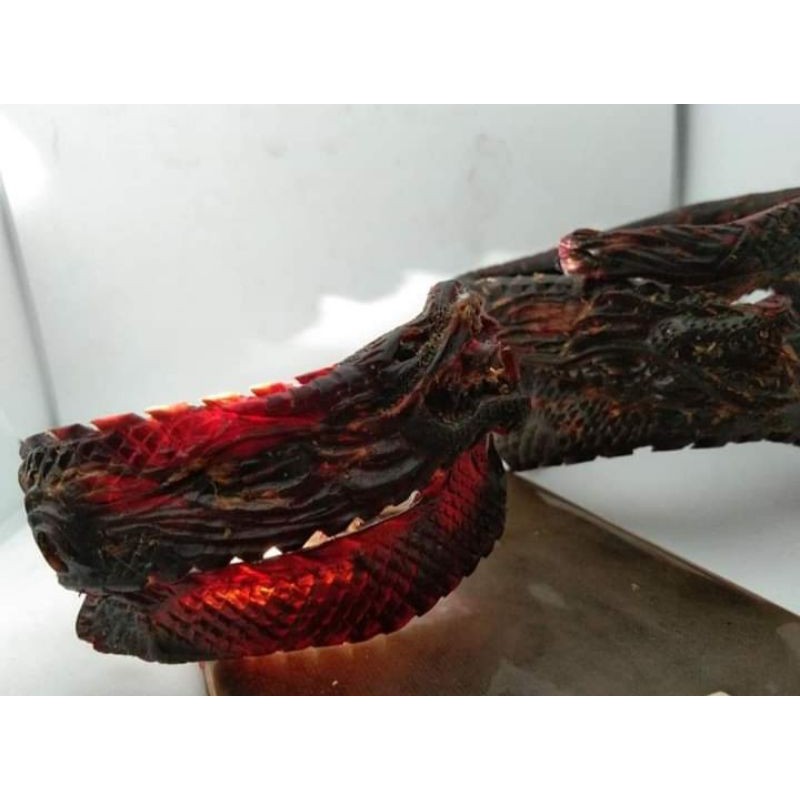 gelang akar bahar merah ukir naga