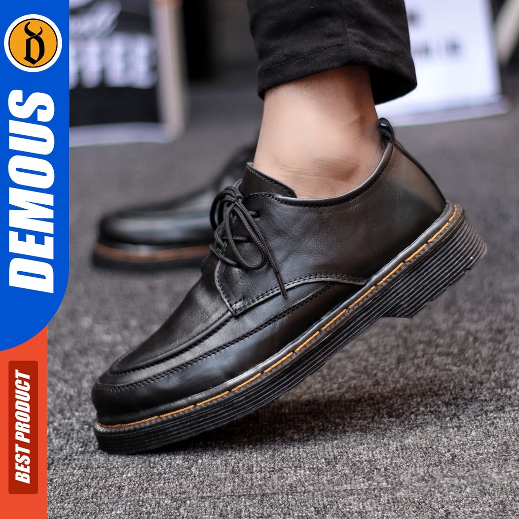 DEMOUS - Sepatu Pantofel Pria Formal Kulit Asli