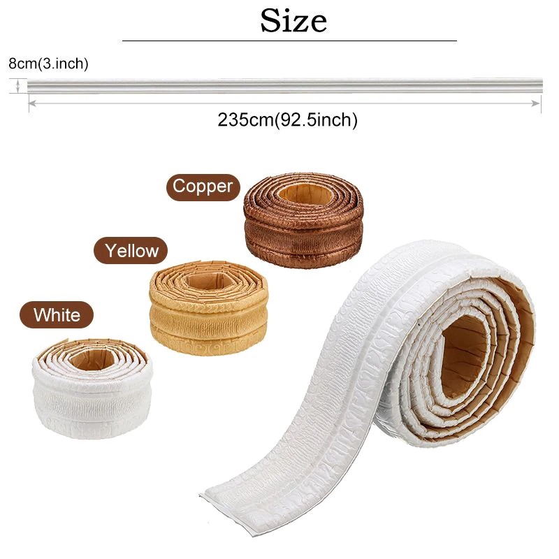 MMTOYS CM-H15 Wallpaper Dinding Kamar Border List Sticker Wall Border Stiker 3D Foam Dekorasi Rumah-3