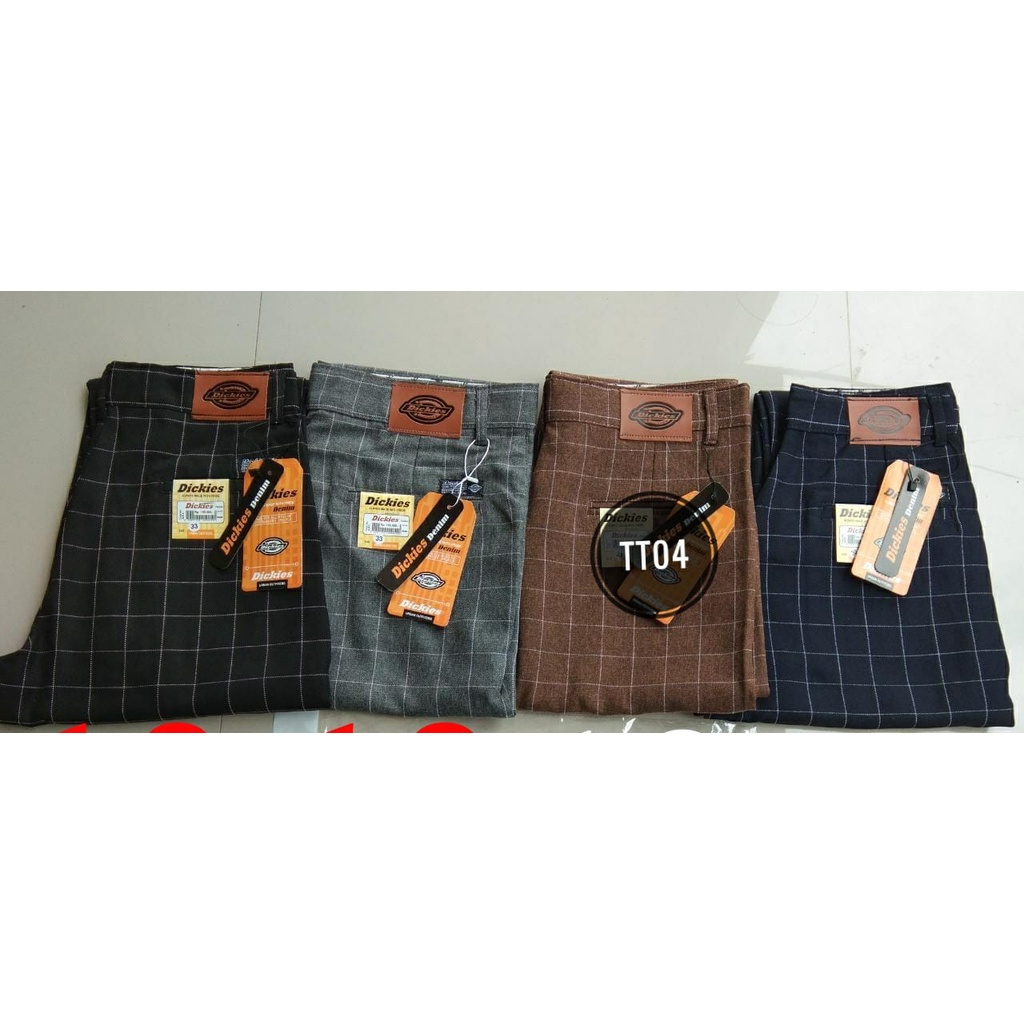 Celana Tartan Jumbo Pria Basic Reguler Fit -  Celana Panjang Big Size Kotak Kotak Pria Basic Casual TT01