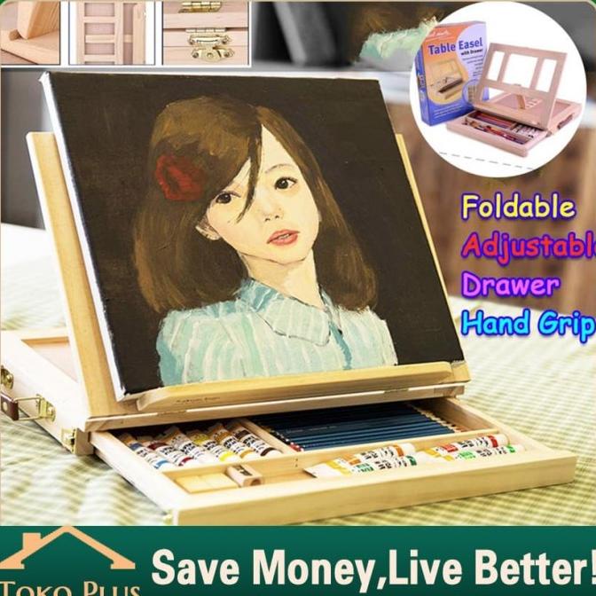

[COD] Disesuaikan Easel Meja Kayu/FoldableTable Easel/ easel anak GRATIS ONGKIR Kode 1079