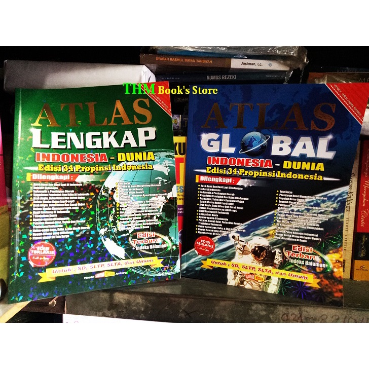 ATLAS GLOBAL LENGKAP Indonesia-Dunia Edisi 34 Propinsi New Edition Imdex Halaman