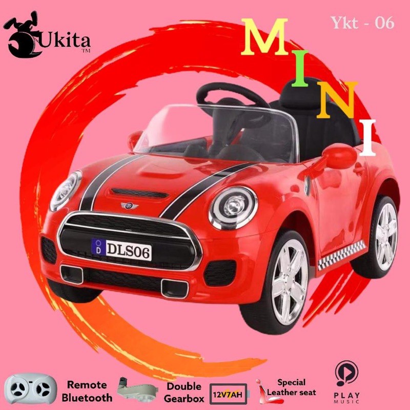 mobil aki anak Yukita YKT- 06 Mini Cooper-3