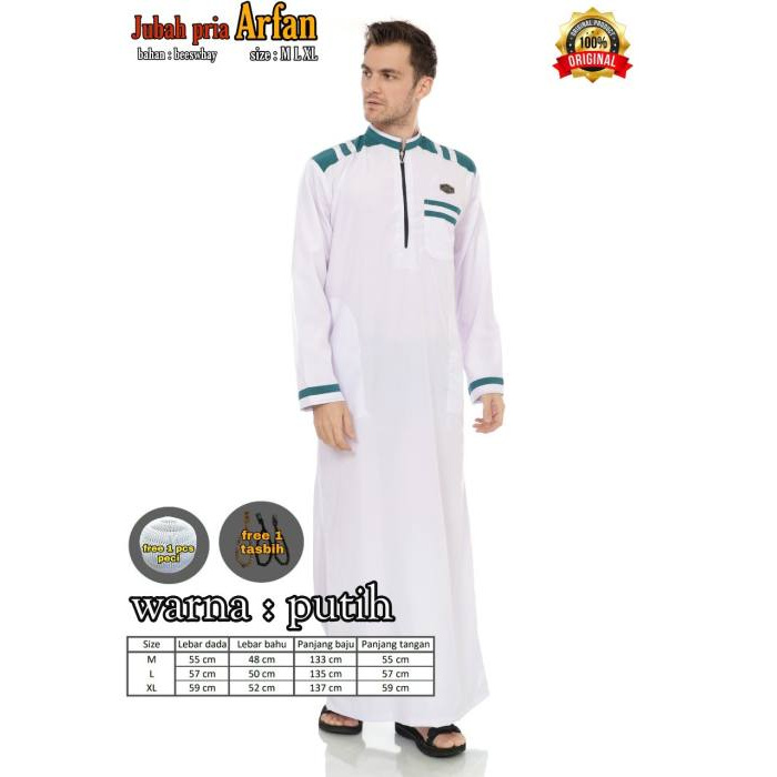 JUBAH ARPAN BAJU JUBAH GAMIS PRIA DEWASA JUBAH GAMIS ALVARO ORIGINAL BISA COD BA