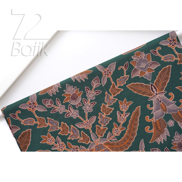 JARIK BATIK Premium Bahan Katun Motif Kembang Warna Hijau Ijo 723062 Cap 72 Kain Jarik Jarit Samping