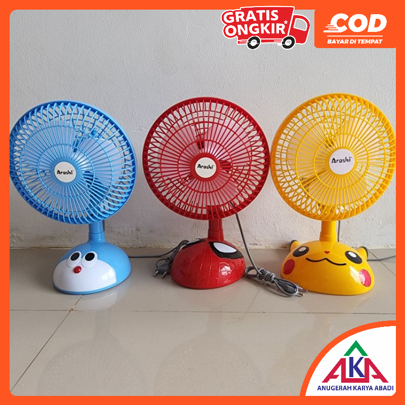 Kipas Angin Listrik Karakter Meja Dinding Desk Wall Fan Hyperlite Arashi 8 inch