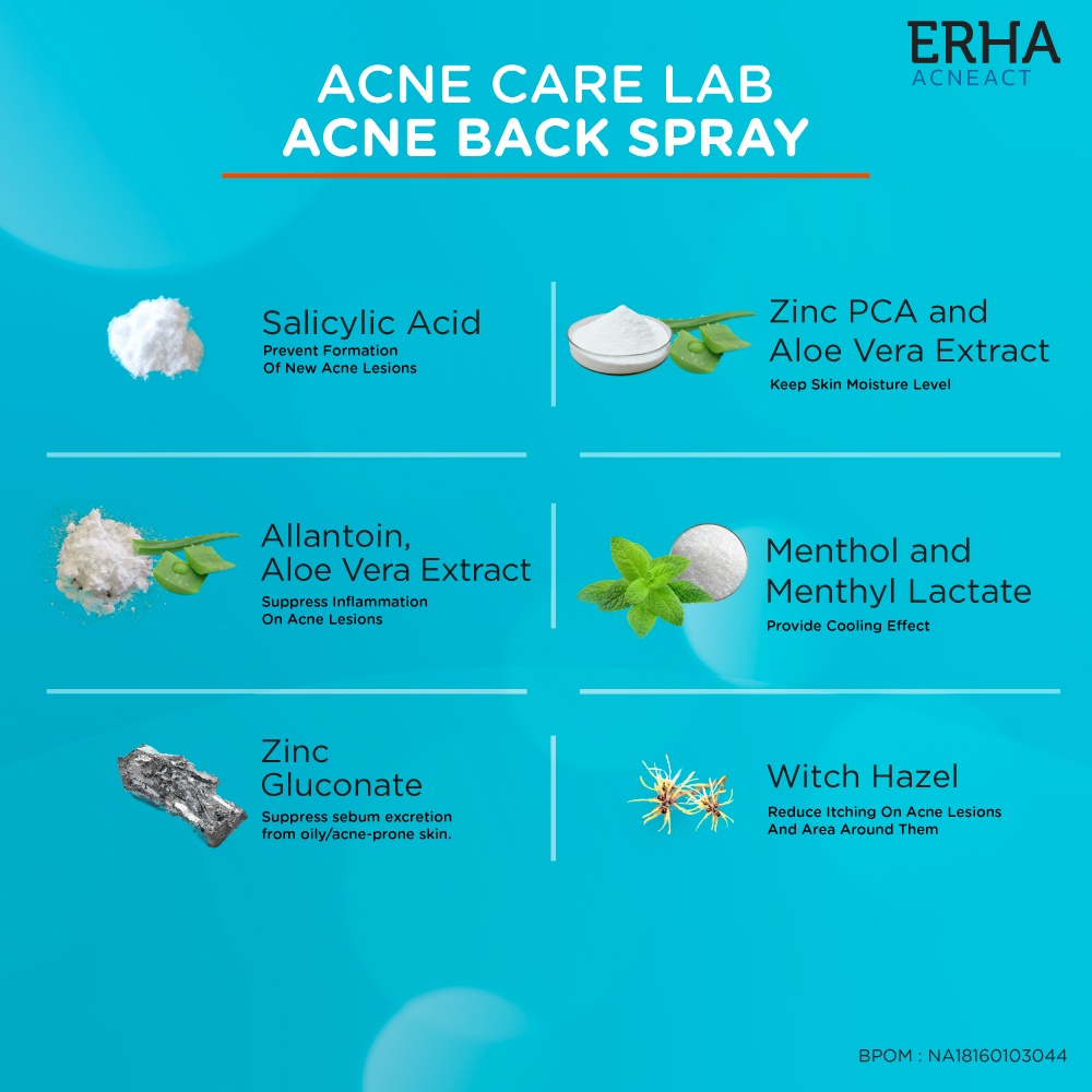 ❤ MEMEY ❤ ERHA AcneAct Acne Back Spray 100ml | Obat Jerawat Punggung