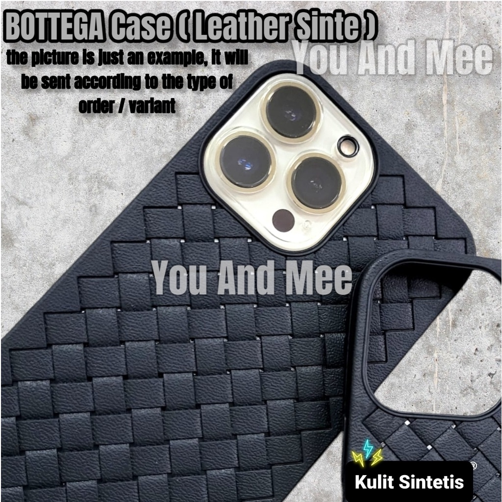 CASE Intreccito VIVO Y12 Y12i Y12S Y15 Y17 Y20 Y20-2021 Y20sG Y20s Y20i Y30 Y30i Y50 Y11 Softcase WOVEN Soft LEATHER-KULIT ITALY Clutch LUXURY ULTRA S Hitam Black Gelap/Woven Veneta Leather Shoulder Design #Luxury Fokus PRO