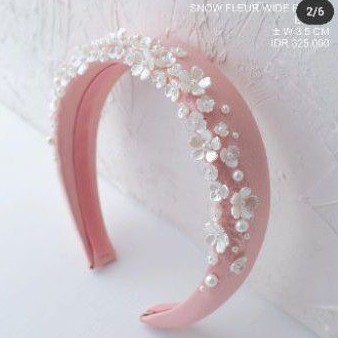 mmehuillet snow fleur wide bando blush