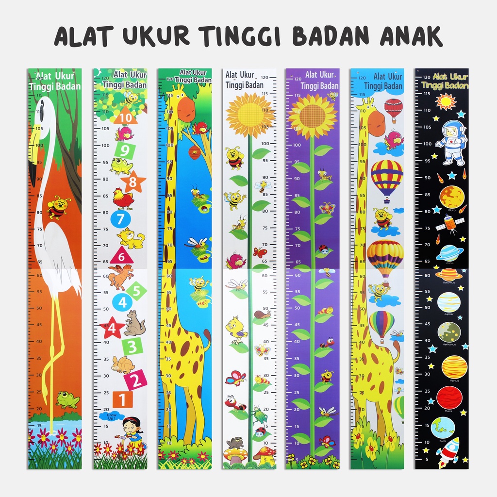 Jual Pengukur tinggi bad   an / Alat Ukur Tinggi Badan Anak Desain Gambar