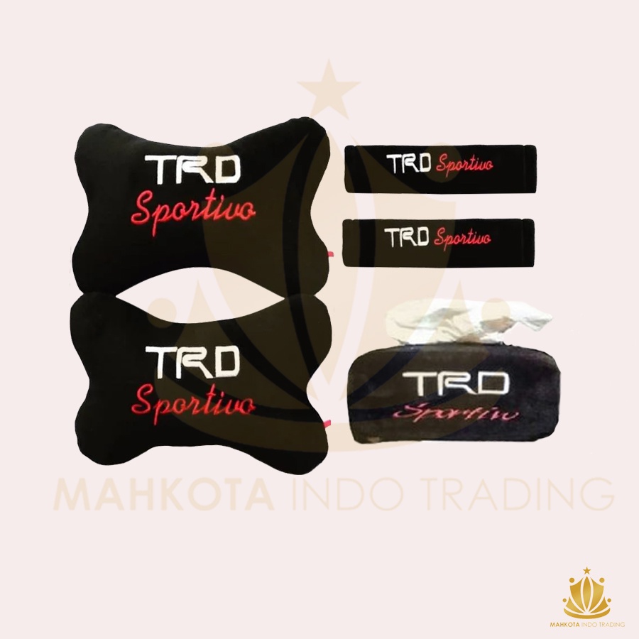 Bantal Mobil TRD Sportivo Toyota Racing 3in1 / Bantal Mobil SeT Trd