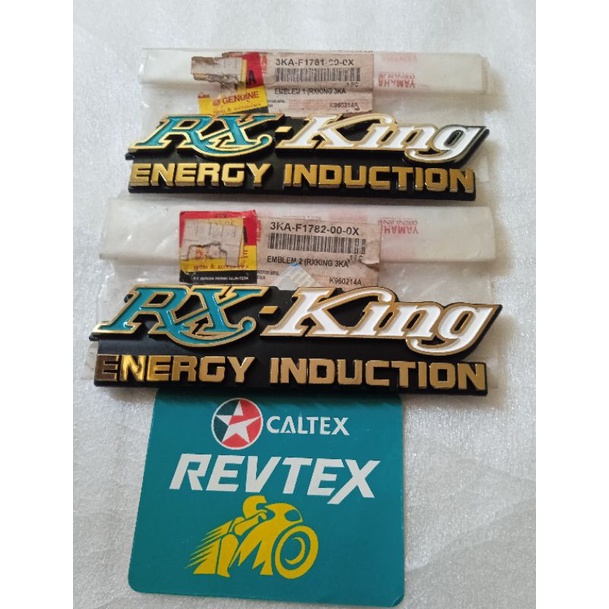 emblem logo box bok tutup dop aki oli samping warna hijau original Yamaha rxking RX king lama lawas 