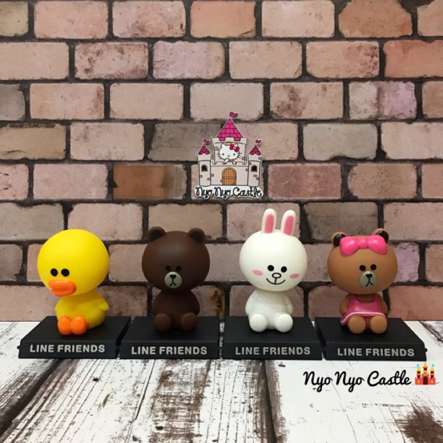 Pajangan Dashboard Mobil LINE Per Brown Cony Sally Choco