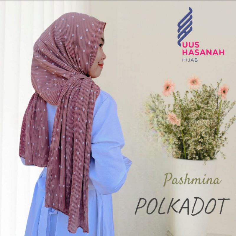 [PASMINA PLISKET POLKADOT]••plisket ceruty motif polkadot