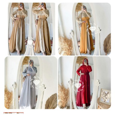 DRESS GAMIS MODERN ROK MAYUNG LEBAR 3M /BAJU LEBARAN 2021/GAMIS LEBARAN 2021