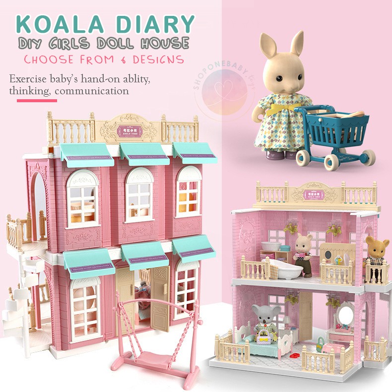JKT Sylvanian Koala Diary Pink Dollhouse Toys Kado Mainan Rumah Boneka Anak Cewek