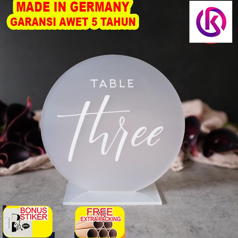 

Terlaris Acrylic Number Frost Bulat / Nomor Meja Akrilik